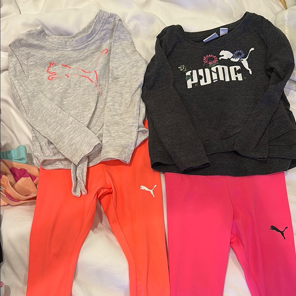 Puma long sleeve tops and Leggings Set